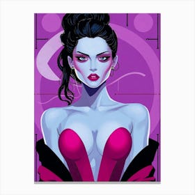 Sexy Vamp Women Illustration Canvas Print