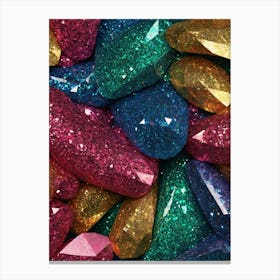 Multi Colored Glitter Canvas Print