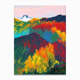 Torres Del Paine National Park 1 Chile Abstract Colourful Canvas Print