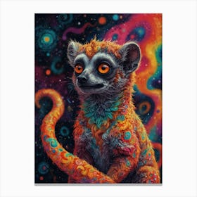 Psychedelic Lemur 3 Canvas Print