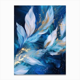 Blue Feathers 2 Canvas Print