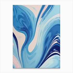 Blue And White Swirls 1 Canvas Print