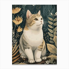 American Shorthair Cat Japanese Illustration 4 Canvas Print