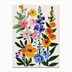 Painted Florals Snapdragon 3 Canvas Print