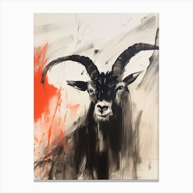 Goat in Ink Canvas Print