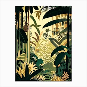 Jungle Adventure 1 Rousseau Inspired Canvas Print