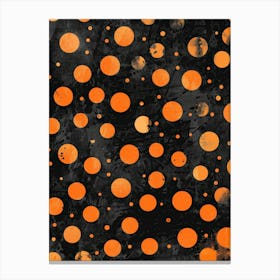 Orange Polka Dots 1 Canvas Print