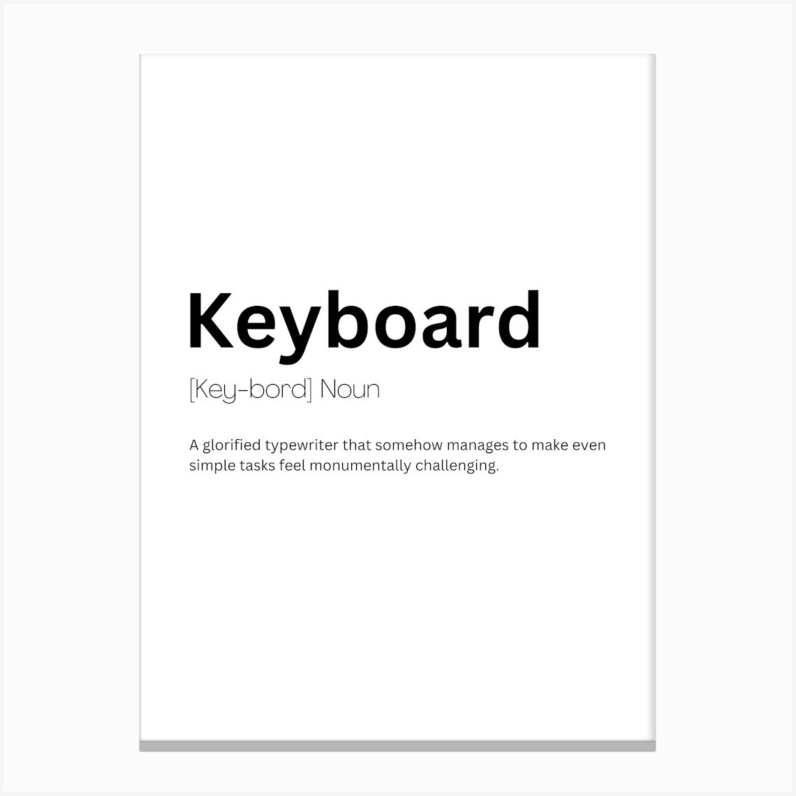 Keyboard Definition Meaning Canvas Print by Kaigozen