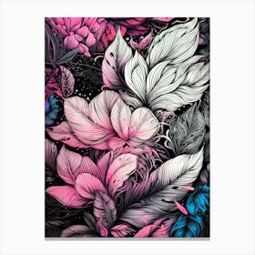Abstract Floral Pattern nature flora Canvas Print