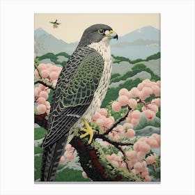 Ohara Koson Inspired Bird Painting Falcon 5 Canvas Print