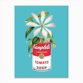 Campbells And Flowers Canvas Print