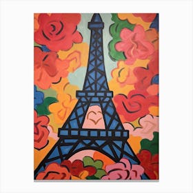 Eiffel Tower Paris France Henri Matisse Style 12 Canvas Print