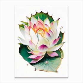 Lotus Flower Petals Decoupage 2 Canvas Print