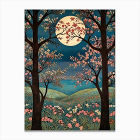 William Morris Moonlight In The Trees 18 Canvas Print