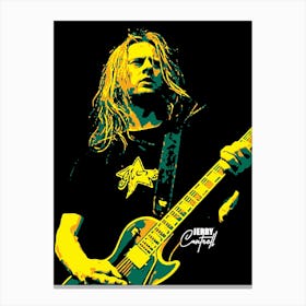 Jerry Cantrell American Musician Legend in Pop Art Illustration Canvas Print