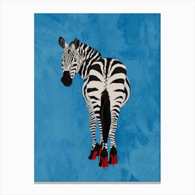 Zebra In Heels Canvas Print