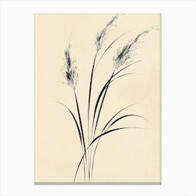 Asian Grasses Canvas Print