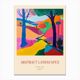 Colourful Abstract The New Forest England 2 Poster Canvas Print