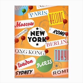 Travel Tickets Canvas Print