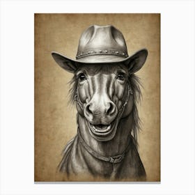 Cowboy Horse Canvas Print