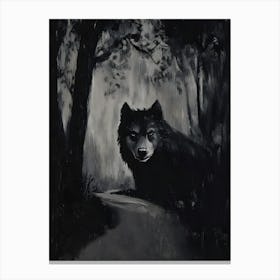 Wolf In The Woods 1 Canvas Print