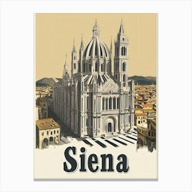 Aihrgdesign A Classic 1960s Travel Poster For Siena Showcasin 7661efda Bfc8 4495 A110 E69188d729e6 1 Canvas Print