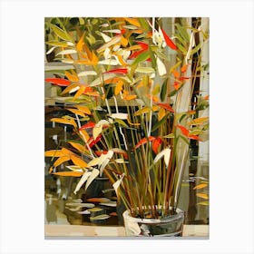 Bamboo In A Vase Canvas Print