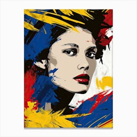 Venezuelan Woman, Pop Art Canvas Print