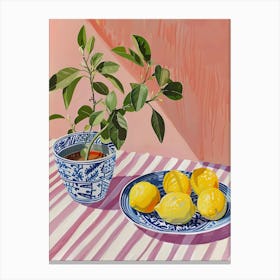 Lemons on the table Canvas Print