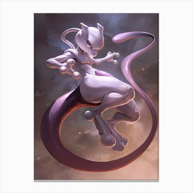 Mewtwo Pokemon Anime Manga Japan Poster Canvas Print