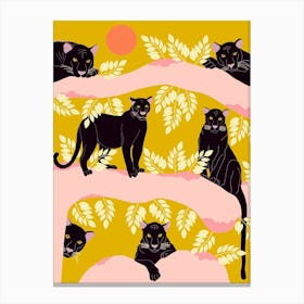 Black Panthers Canvas Print