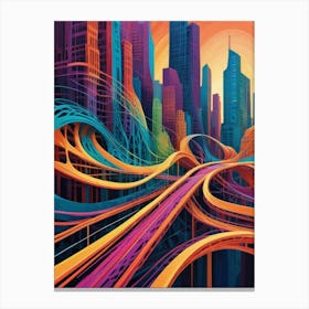 Futuristic Cityscape 7 Canvas Print