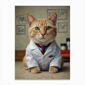 Doctor Cat 2 Canvas Print