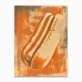 Hot Dog: Fast Food Pop Art Canvas Print