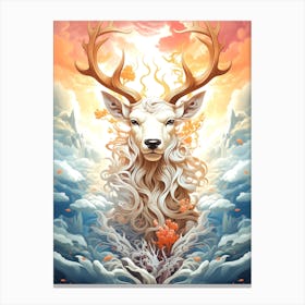 Deer Art Canvas Print