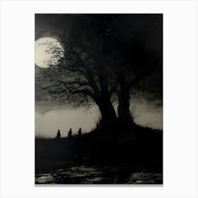 Dark Gothic Moonlight Walk Canvas Print