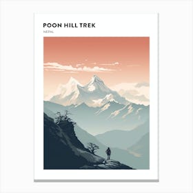 Poon Hill Trek Nepal 3 Hiking Trail Landscape Poster Canvas Print