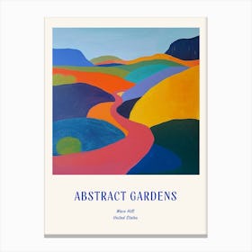 Colourful Gardens Wave Hill Usa Blue Poster Canvas Print