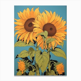 The Sunflowers  Shined Through  Canvas Print