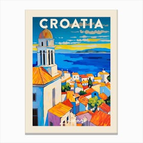 Zadar Croatia 1 Fauvist Painting Travel Poster Canvas Print