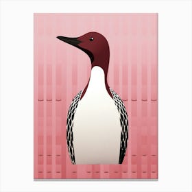 Minimalist Common Loon 1 Illustration Canvas Print