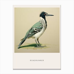 Ohara Koson Inspired Bird Painting Roadrunner 4 Poster Canvas Print