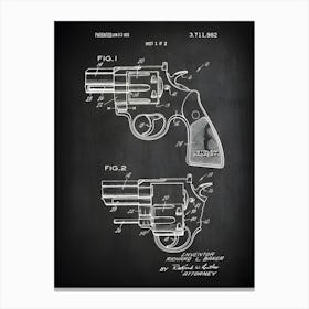 Revolver Patent Print Gun Art Revolver Decor Gun Patent Gun Patent Patent Art Historical Print Patent Print G9821 Canvas Print