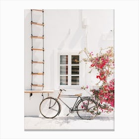 Greece Bicycle Canvas Print