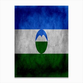 Kabardino Balkaria Flag Texture Canvas Print