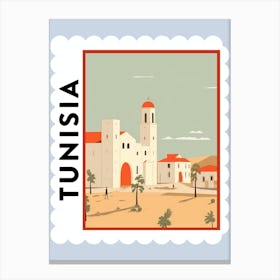 Tunisia Travel Stamp Poster Canvas Print