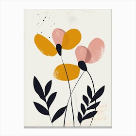 Indianapolis Flower Market Boho Minimalist Style Canvas Print