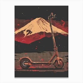 Mt Fuji and Scooter Canvas Print