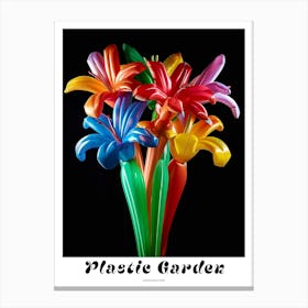 Bright Inflatable Flowers Poster Kangaroo Paw 1 Canvas Print