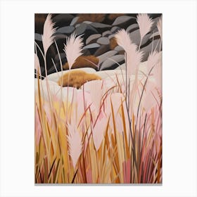 Fountain Grass 4 Flower Painting Canvas Print